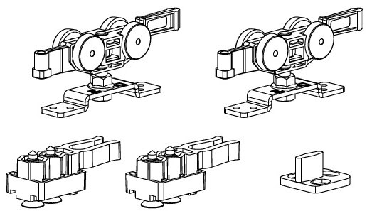Комплект ECO SLIDING SET 1 60 кг для одностворчатой двери 2