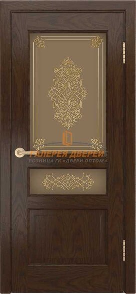 Калина-К 30 ПО Ясень Шоколад стекло Дамаск золото на бронзе