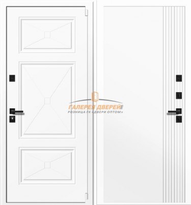 Металлическая дверь Бизнес EL 07 Белый короб