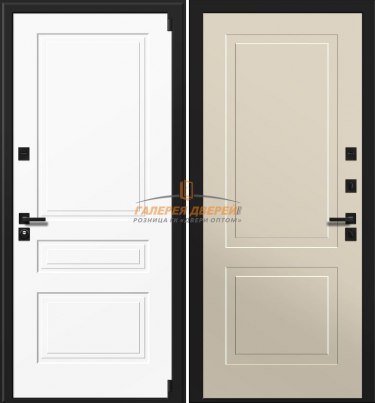 Металлическая дверь Бизнес PR 03 Черный короб