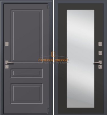 Металлическая дверь Бизнес PR 03 Короб графит