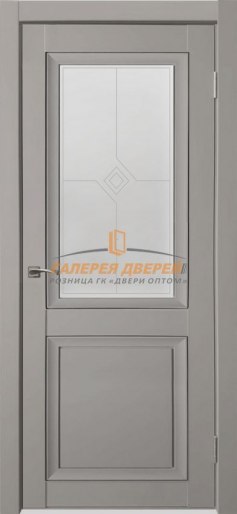 Межкомнатная дверь Деканто ПДО 1 barhat Grey, молдинг серебро