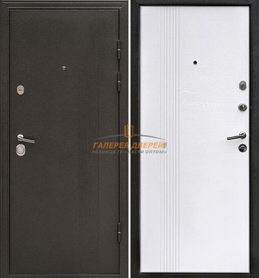 Металлическая дверь Бастион М-555 Ясень белый