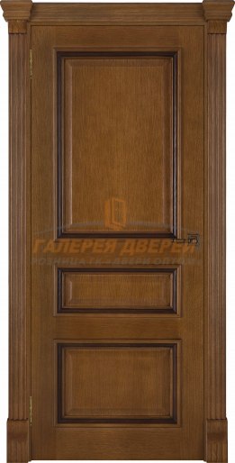 Межкомнатная дверь ПГ  Барселона (широкий фигурный багет) Дуб patina Antico